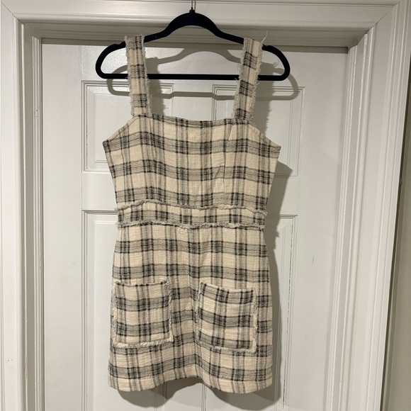 Olivaceous Dresses & Skirts - Olivaceous Checkered Mini Dress in Cream and Black